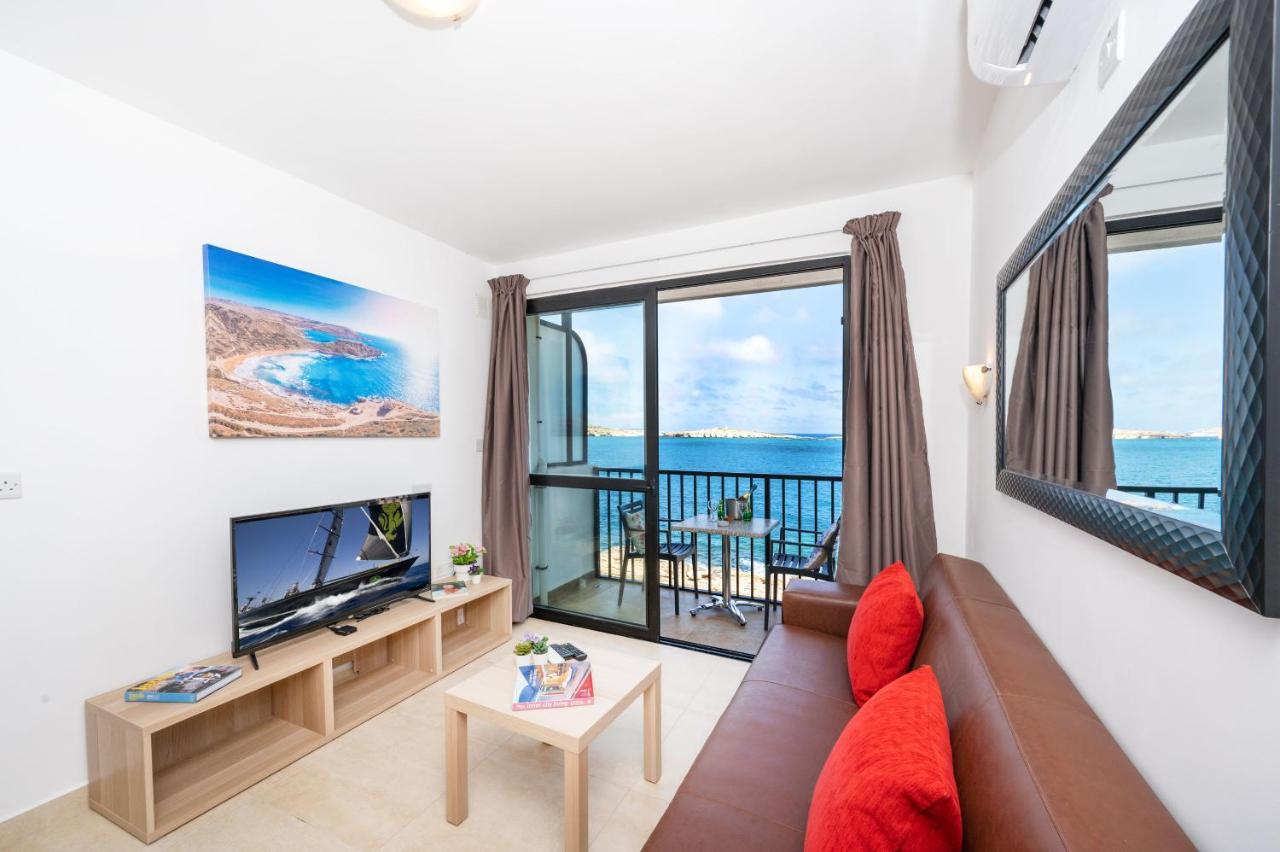 Islet Promenade Seafront 1 Bedroom Apartment With Sea View Balcony By Getawaysmalta San Pawl il-Baħar Zewnętrze zdjęcie