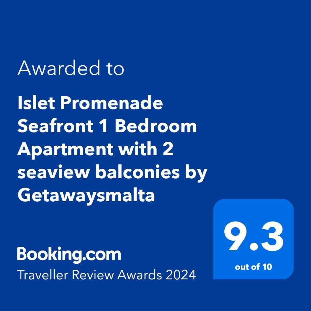 Islet Promenade Seafront 1 Bedroom Apartment With Sea View Balcony By Getawaysmalta San Pawl il-Baħar Zewnętrze zdjęcie